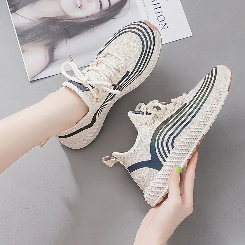 

Flat bottom coconut shoes women's 2021 spring and summer sports shoes versatile breathable casual shoes student tennis