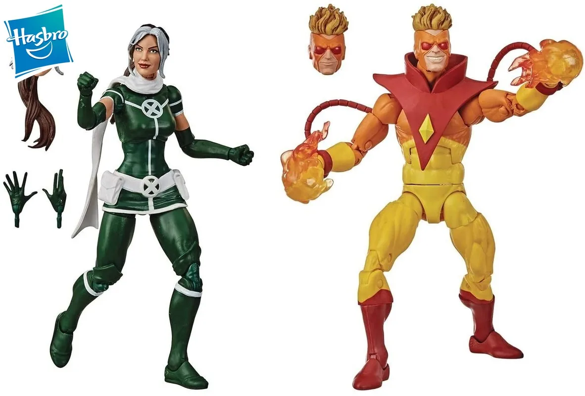 

HASBRO Marvel X MEN Legends 2 шт. супергерой фильм Пиро-Изгой экшн-фингур Коллекция Модель игрушки Дети Рождественский подарок на день рождения