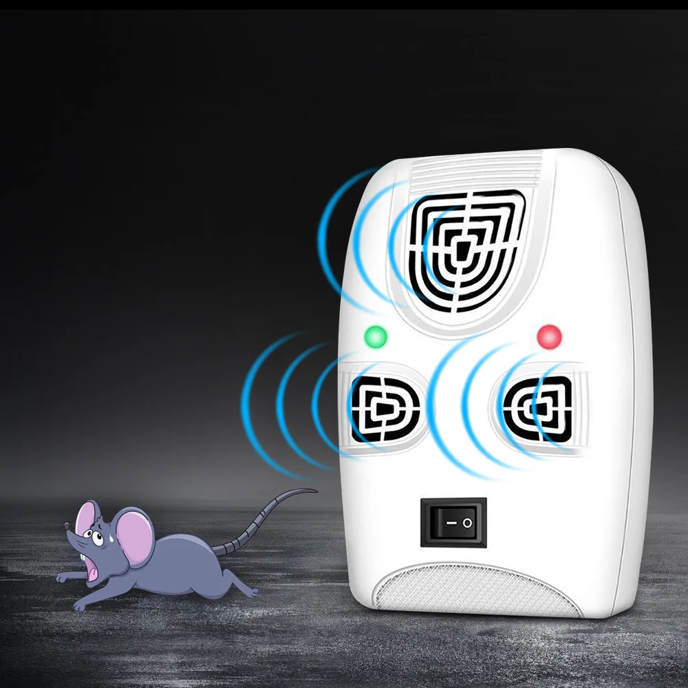 

Electric Ultrasonic Mouse Repellent Controller Portable No Noise Indoor Outdoor Efficient Electric Mouse Repellent