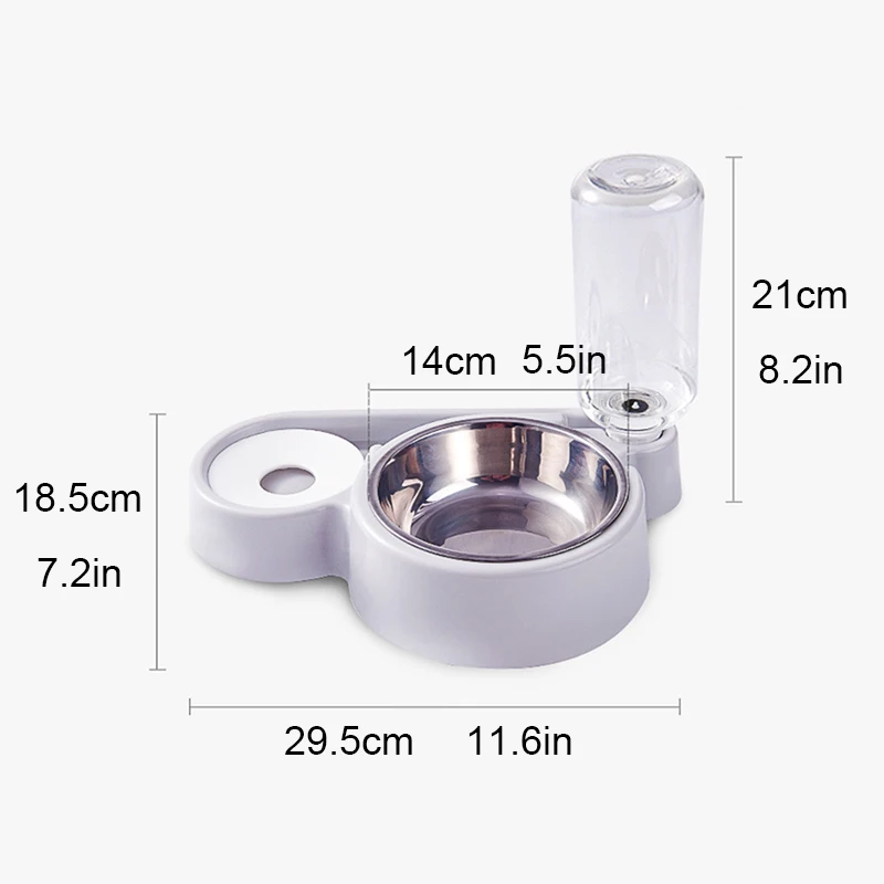 

JIAZIiii Two In One Dog Bowls And Drinkers Creative Removable Stainless Steel Pet Automatic Water Dispenser Cat Feeder Supplies