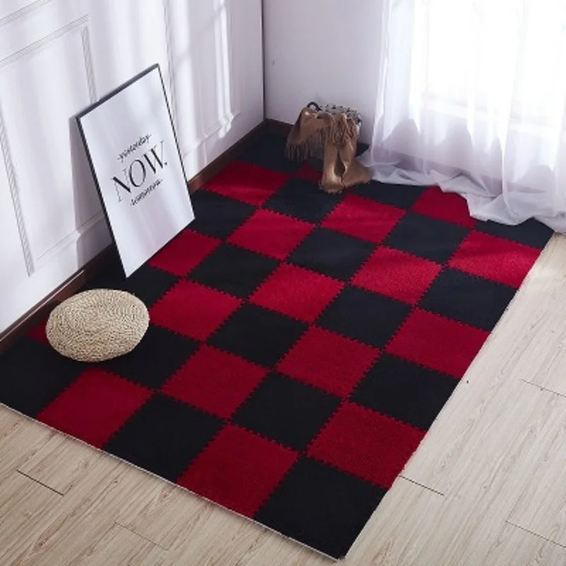 Замшевый Коврик-пазл водонепроницаемый замшевый EVA ковер для украшения дома