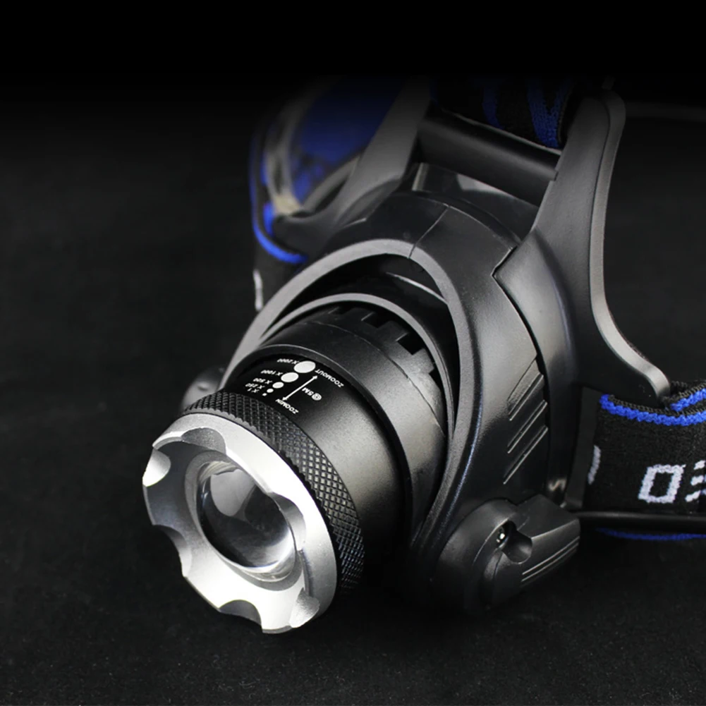 

Flashlight Lamp Flash Waterproof LED Headlamp T6 400LM Zoomable Fishing Camping Work Night Headlight for Hunting Hiking