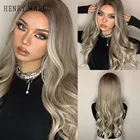 Женский парик из платины и блонд, с волнистыми волосами