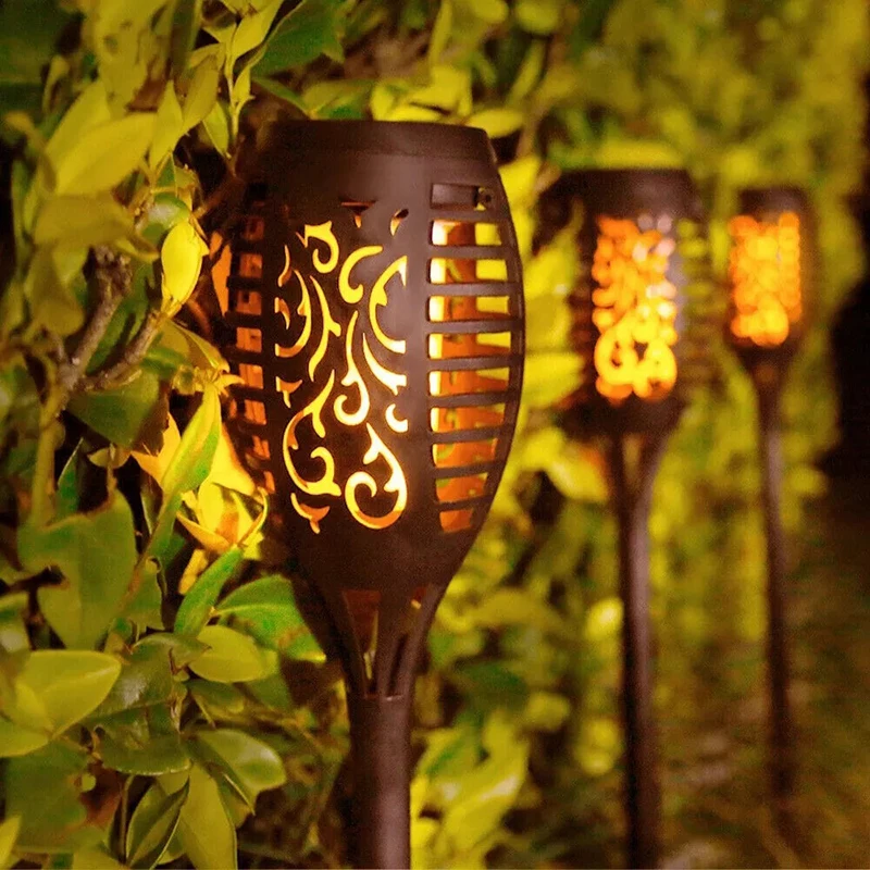 

LED Solar Flame Torch Lamp Outdoor Lights Solar Garden Light Flickering Lamp Courtyard Balcony Lawn Path Spotlight Home Decor