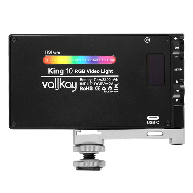 RGB 2500K 8500K полноцветный светодиодный светильник с регулируемой яркостью для