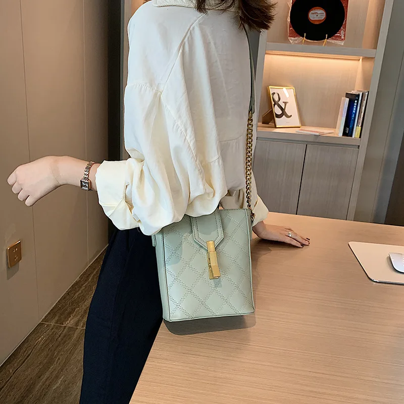 JIULIN Лето 2019 Новая корейская модная женская сумка наплечная Lingge chain tide|Сумки с