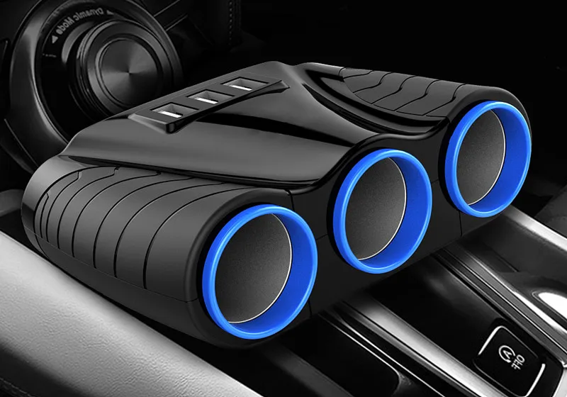 12 V/24 V 120W 3 Way Авто розетки адаптер для автомобильного прикуривателя Зажигалка сплиттер Зажигалка 5V 3.1A выходная мощность 3 USB Автомобильное зарядное устройство