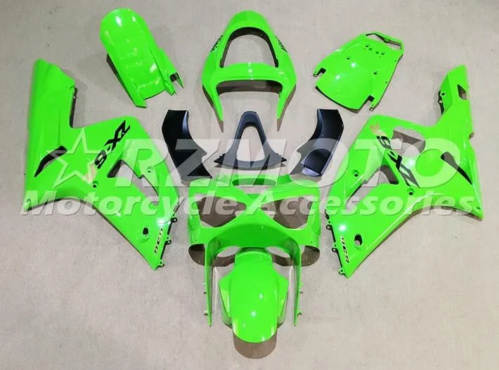 

Новый стиль полный мотоцикл обтекатели комплект подходит для Kawasaki Ninja ZX6R 2003 2004 03 04 636 ZX-6R на заказ бесплатно зеленый