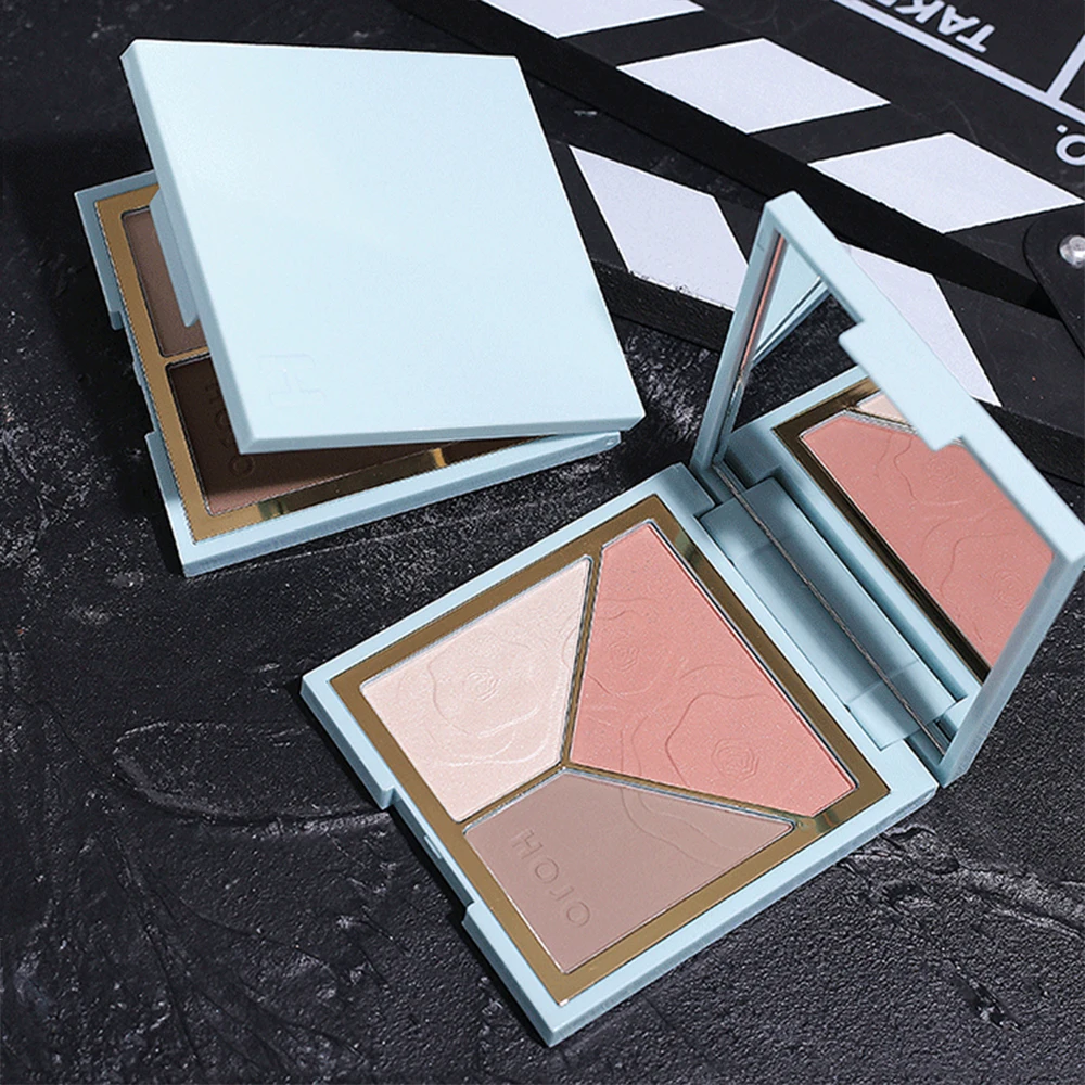 Hojo New High-Gloss Stereo Repair Plate Fine Powder Makeup Natural Waterproof Sweat-Proof Does Not Take off | Красота и здоровье