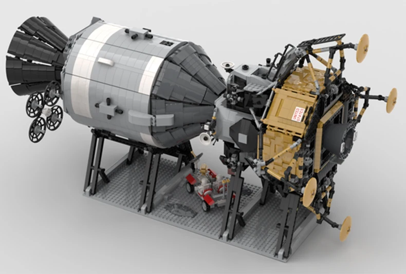 DIY MOC строительные блоки совместимы с 26457 Apollo 11 Звездные войны модель космического аппарата подарок на день рождения игрушки для детей