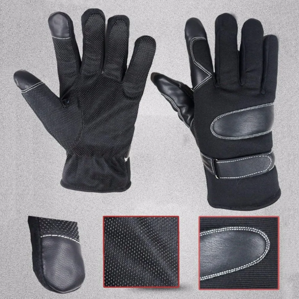 Мужские лыжные перчатки зимние дышащие плюс бархатные теплые для спорта на