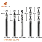 5 шт.лот фреза по дереву с крышкой вверхвниз с 2 флейты Спираль фрезерный инструмент твердосплавный фрезерный станок с ЧПУ Бит сжатия дерева алюминиевая Концевая фреза