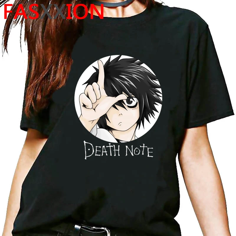 Футболка мужская с японским аниме Death Note Graphic милая рубашка в стиле Харадзюку