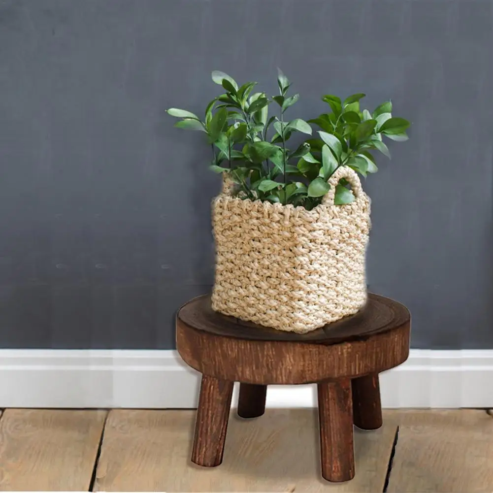 

Wooden Plant Stand Flower Pot Base Holder Stool For Indoor Outdoor Succulent Orchid Flower Shelf Storage Flower Pot Rack