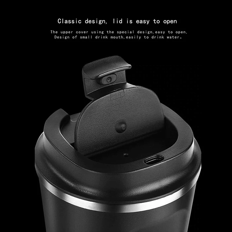 450 мл Термокружка Из Нержавеющей Стали дорожная кофейная кружка с крышкой