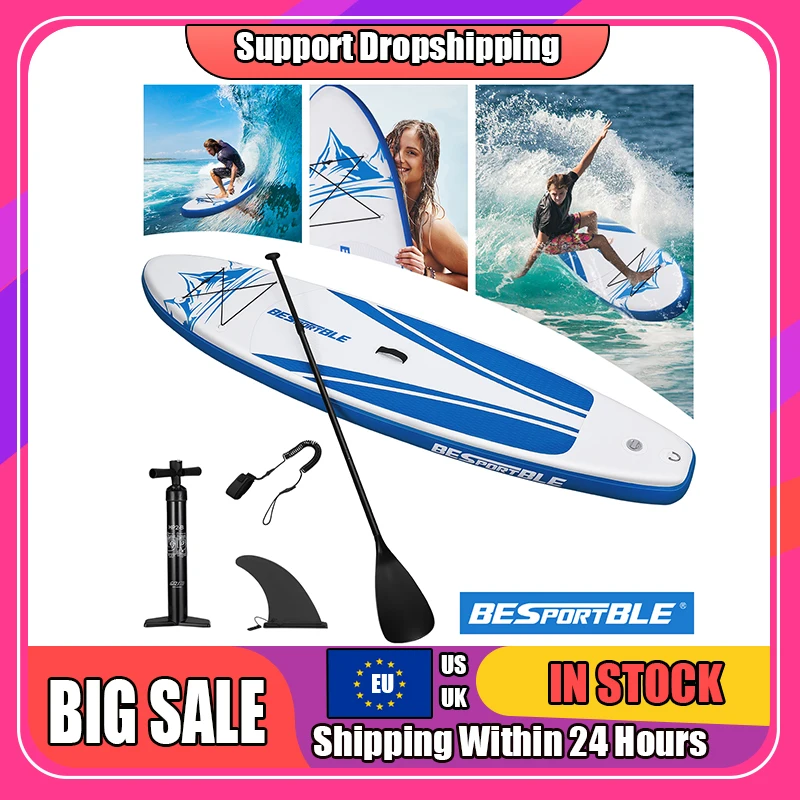 

Inflatable Surfboard Stand Up Paddle Board Surf Board Paddle Inflatable Paddle Board 120x30x6" Surfing Water Sport Sup Board