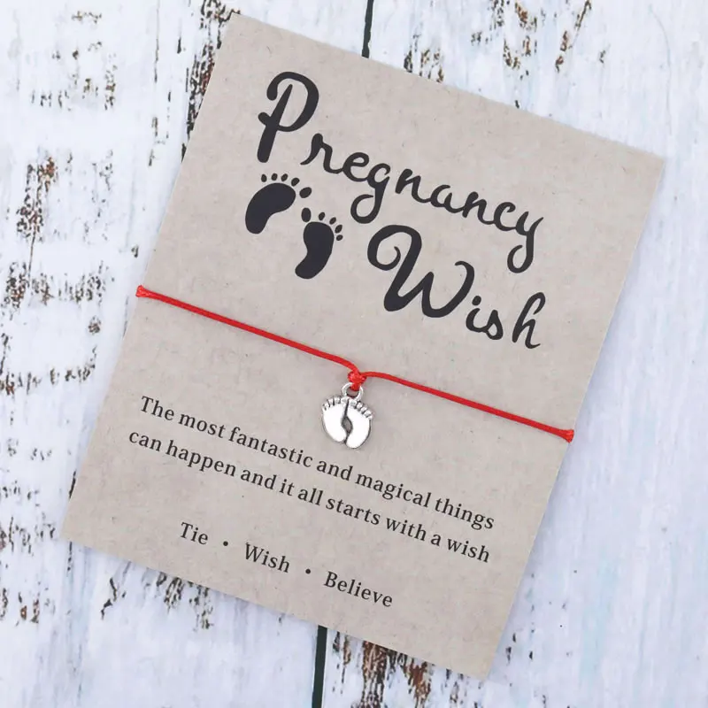 Браслет желаний для беременных с принтом ног очаровательный браслет Mummy
