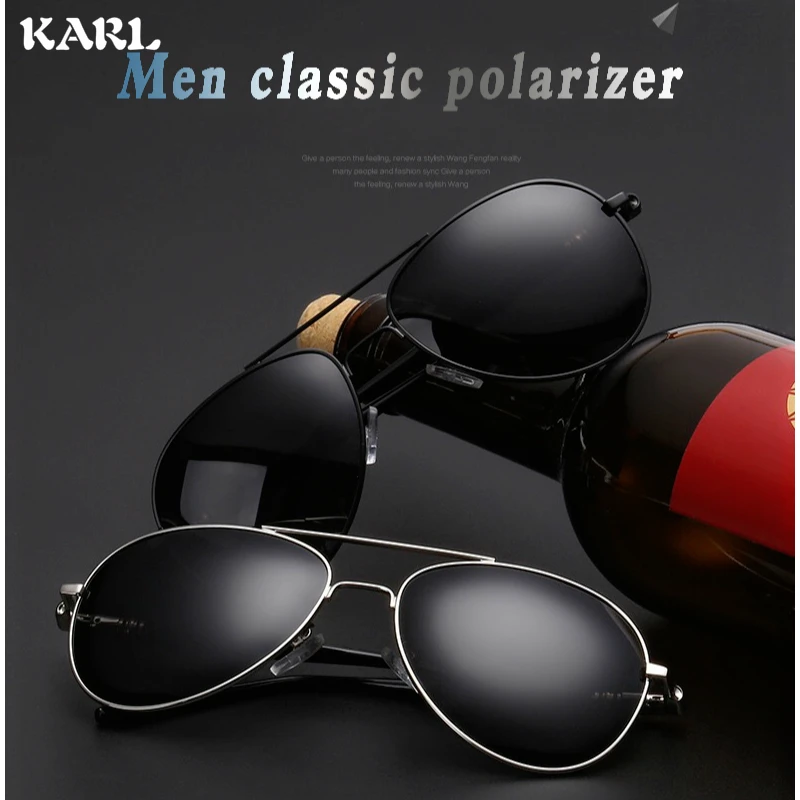 Мужские пилоты поляризационные очки для вождения солнцезащитные UV400