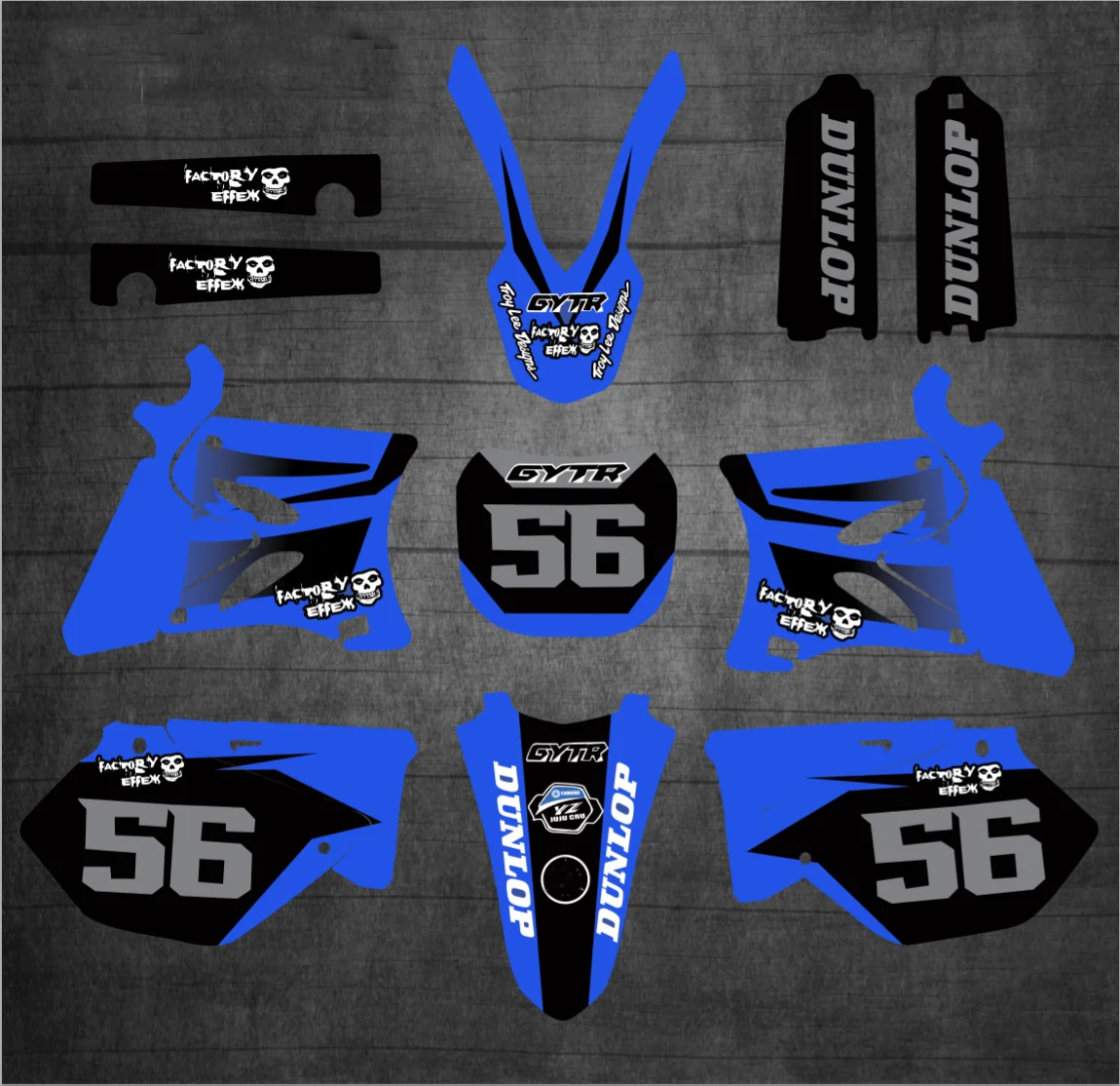 

3M Motorcycle Decal Kits Sticker for Yamaha Graphics Kits YZ125 YZ250 2002 2003-2008 2009 2010 2011 2012 2013 2014