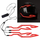 4 шт. водить мотоцикл ночной езды сигнала шлем высокое качество EL светильник украшение автомобиля 4 режима шлем светодиодный светильник s в полоску комплект бар аксессуары для ванной комнаты