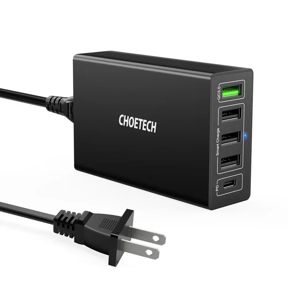US Plug Зарядное устройство CHOETECH Quick Charge 3,0 USB 60 Вт QC3.0 QC Turbo Быстрая зарядка мультирозеточный мобильный телефон зарядное устройство для iPhone samsung Xiaomi - Тип штекера: US Plug