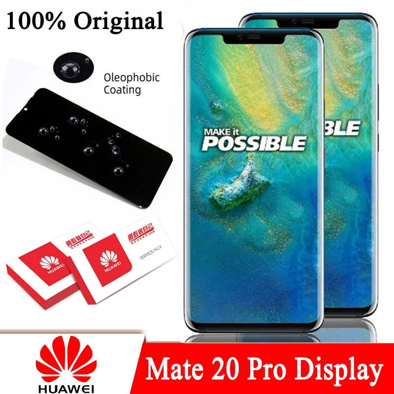 

2022 оригинальный 100% ''дисплей NEW2022 ML1 с рамкой и сканером отпечатков пальцев для Huawei Mate 20 Pro ЖК-сенсорный экран дигитайзер