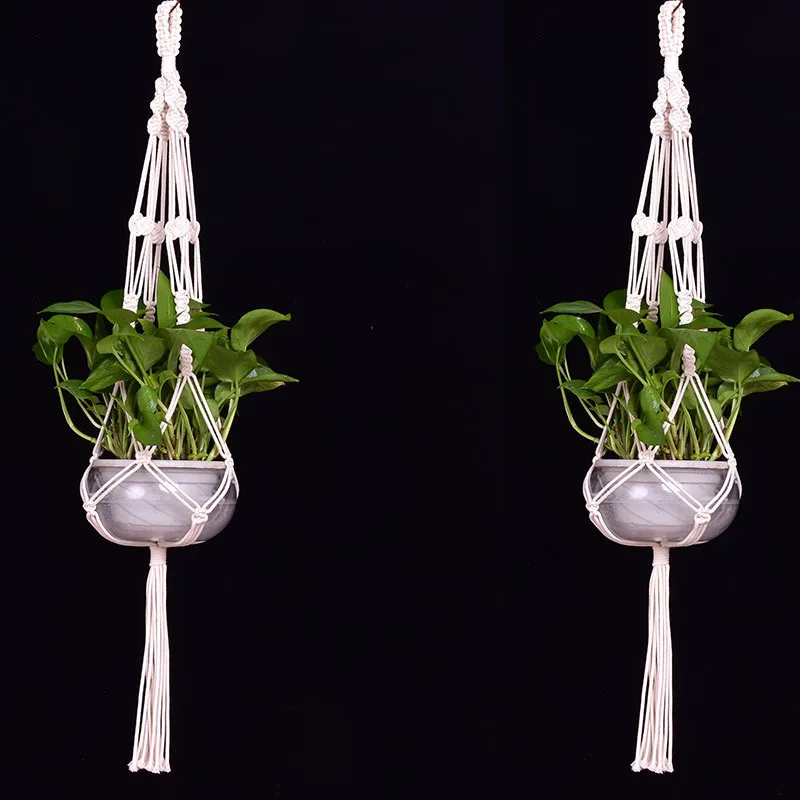 Hot sales handmade macrame plant hanger flower /pot hanger for wall decoration countyard garden