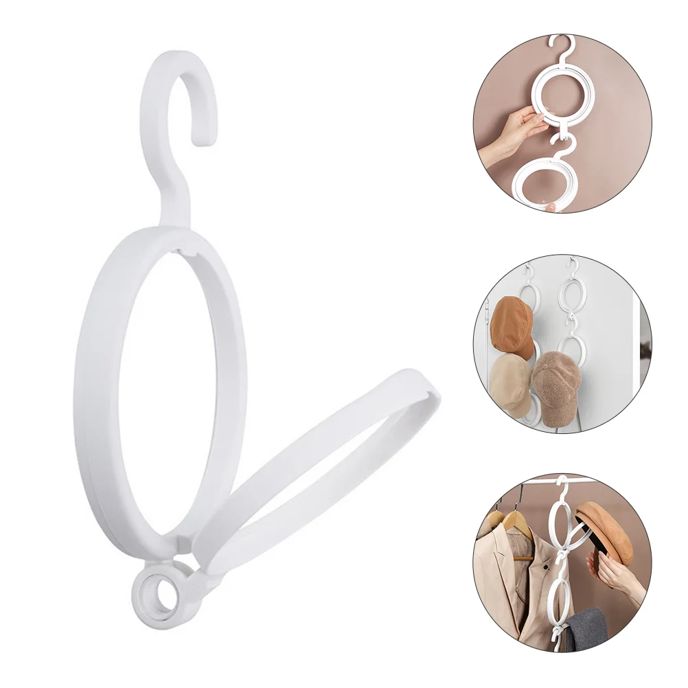 

6pcs White Hat Rack Baseball Caps Rack Holder Hanger Storage Hat Organizer