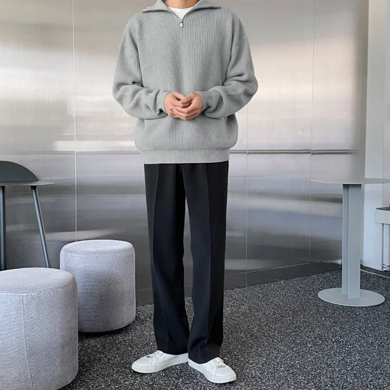 Мужской пуловер IEFB свитер на осень и зиму утепленные повседневные трикотажные