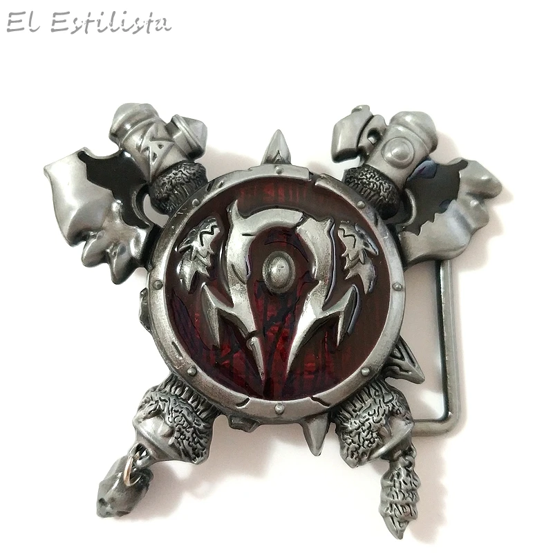 AX SHIELD SET Belt Buckle Weapon Model DIY Buckles Cool Jeans Accessories 81*74mm Suit 4cm Width Belts Punk Creative Accesorios | Дом и сад