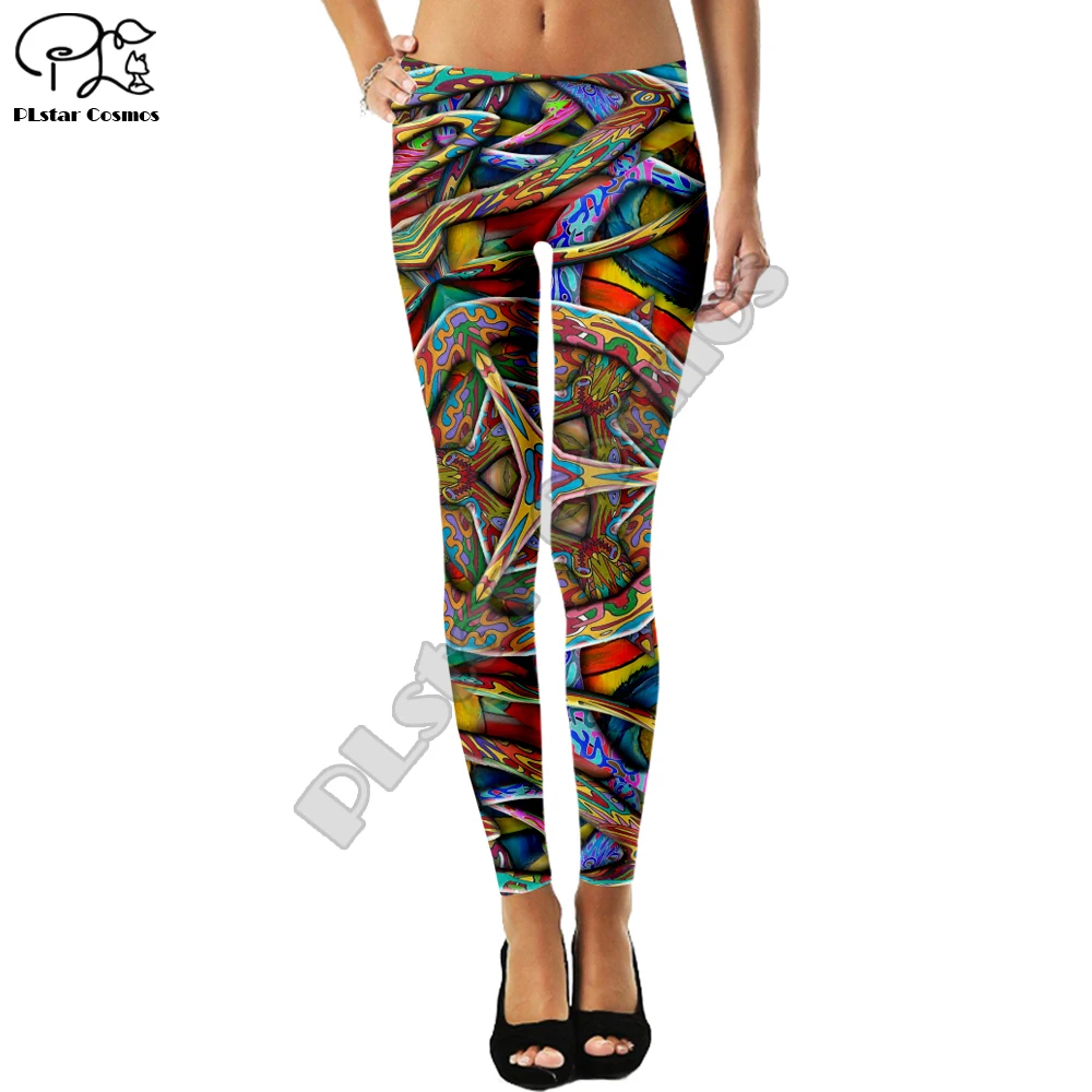 Красочные Леггинсы образец Женская пищевой конфеты фруктового шить леггинсы с