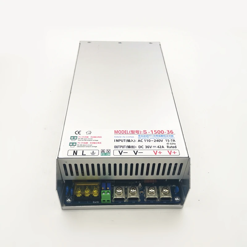 

1500W PFC function switching power supply 24v 36v 48v 60v 80v 90v 110v input 100~230vac