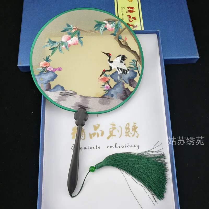 Ручная вышивка шелковая группа вентилятор suzhou group китайский стиль подарок