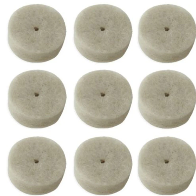 

10xFelt Buffing Polishing Wheels 1/2 W/ Mandrel Wool Rotary Tool Detail Useful