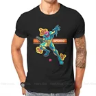 Мужская футболка с принтом Fusion, мягкая свободная футболка с принтом для игры Metroid Samus Aran