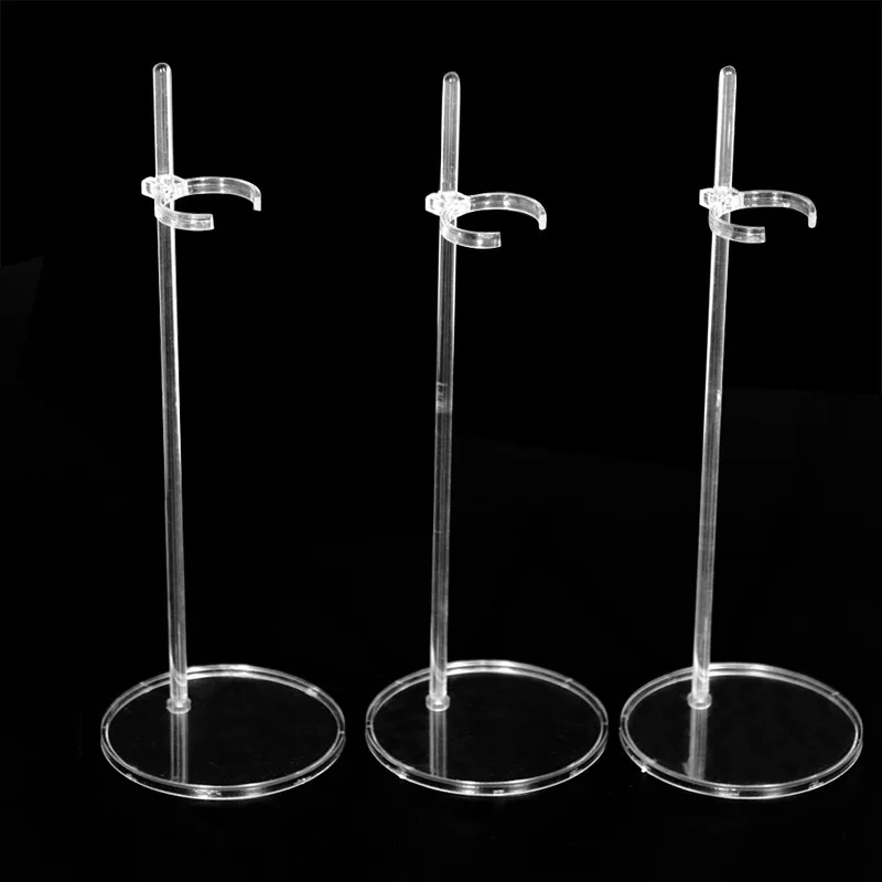 Free Shipping,new 10pcs/lot  Stands For 1/6 Dolls Translucence Figure Display Holder High Quality Children Toys Accessorie