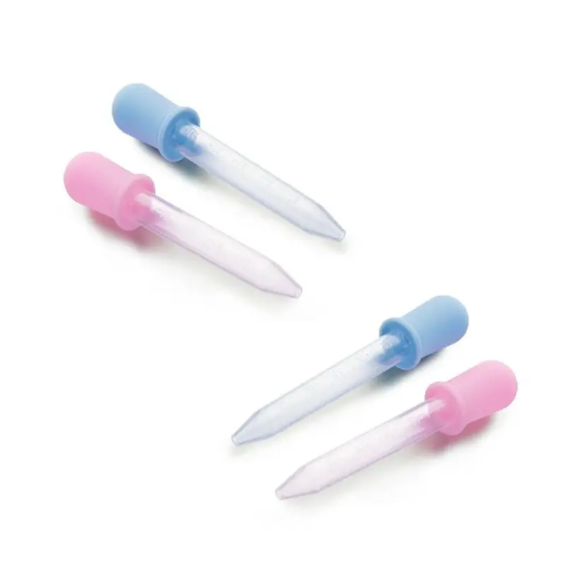 

4pcs/lot 5ml Small Silicone Plastic Feeding Medicine Liquid Eye Ear Graduated Pipette Dropper for School Lab Supplies