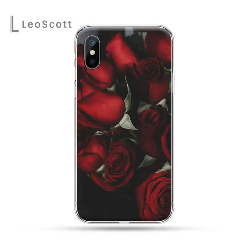 

Red Rose high quality pattern Phone Case For iphone 12 5 5s 5c se 6 6s 7 8 plus x xs xr 11 pro max