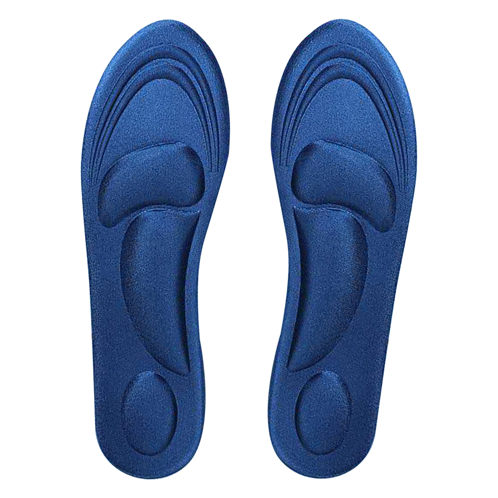 

1pair Men Women High Elastic Memory Foam 4D Cushioning Arch Support Non Slip Shock Absorption Sponge Insoles Running Pain Relief