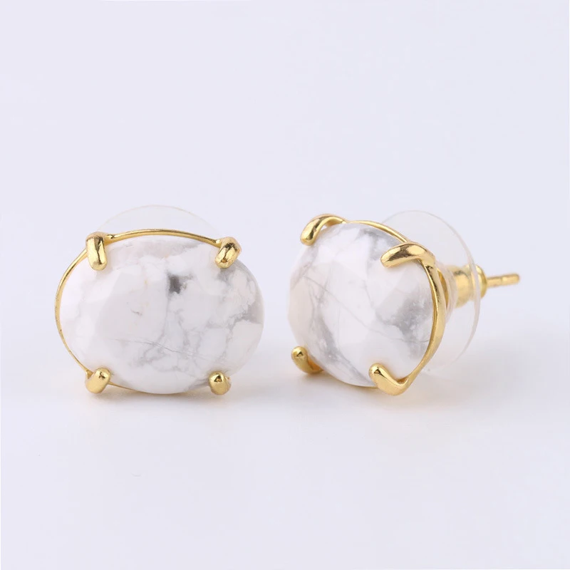 Ювелирные изделия из натурального камня лунный камень каплеобразные серьги