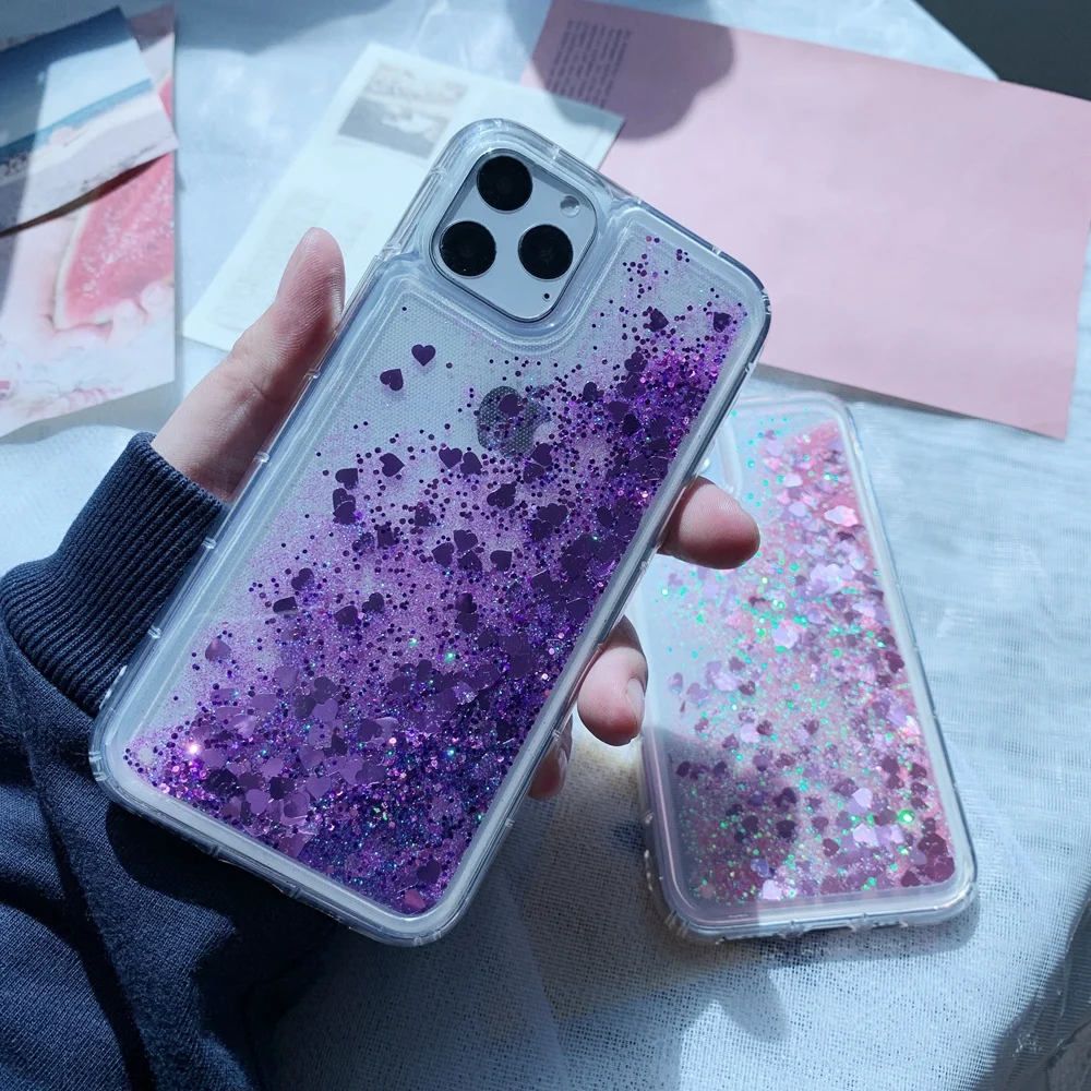 For iPhone 5 5s SE 6 6s 7 8 Plus 11 Pro X XS XR Max Liquid Glitter Quicksand Love Heart Snowflake Soft Silicon TPU Case Cover | Мобильные