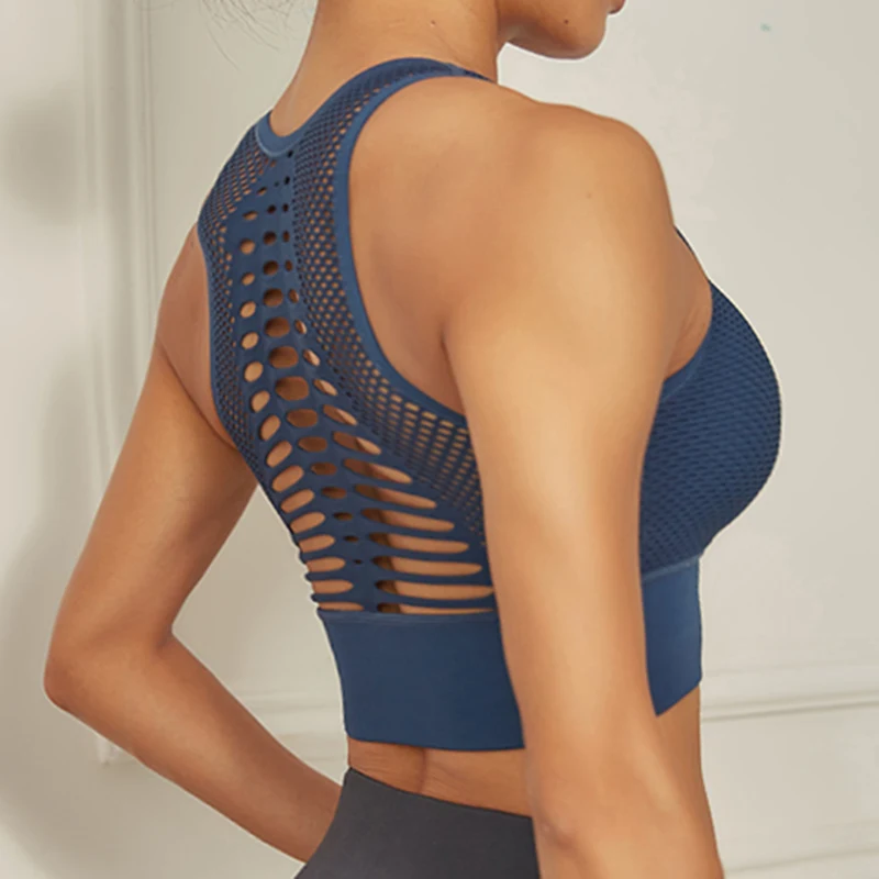 

Hot Fitness Women's T-shirts Workout Sports Bra Yoga Vest Backless Solid Quick Dry Running Gym Sport Bra Yoga Shirts Tank Top