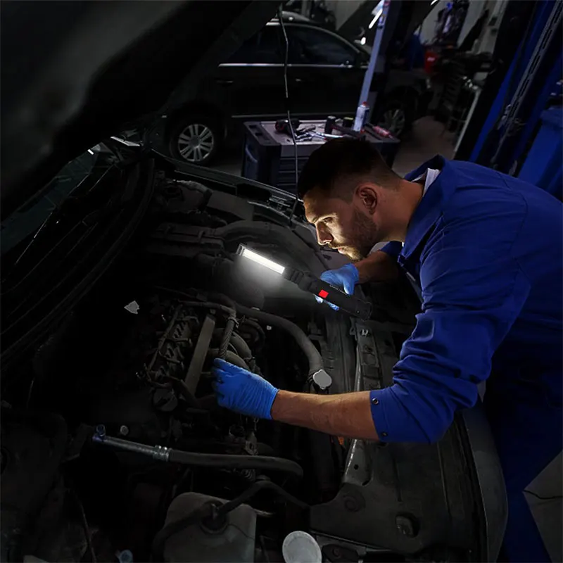 

5 Modes Foldable COB LED Flashlight COB RGB Magnet Torch Rechargeable USB Work Light Lantern Hanging Lamp Portable Led COB Torch