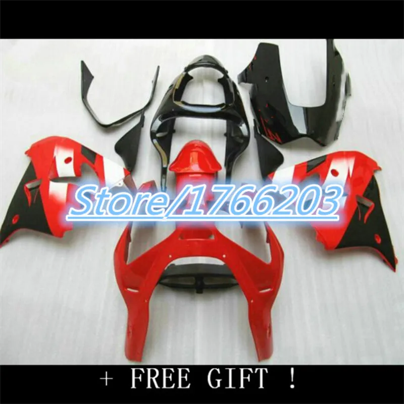 Корпус для KAWASAKI ZX9R ниндзя ZX-9R 2002-2003 ZX 9R красного и черного цвета ZX9 R + 02 03 2002 2003