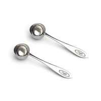 2pcs 20ml stainless steel coffee measure spoon durable powder spoon kitchen measuring scoop silver