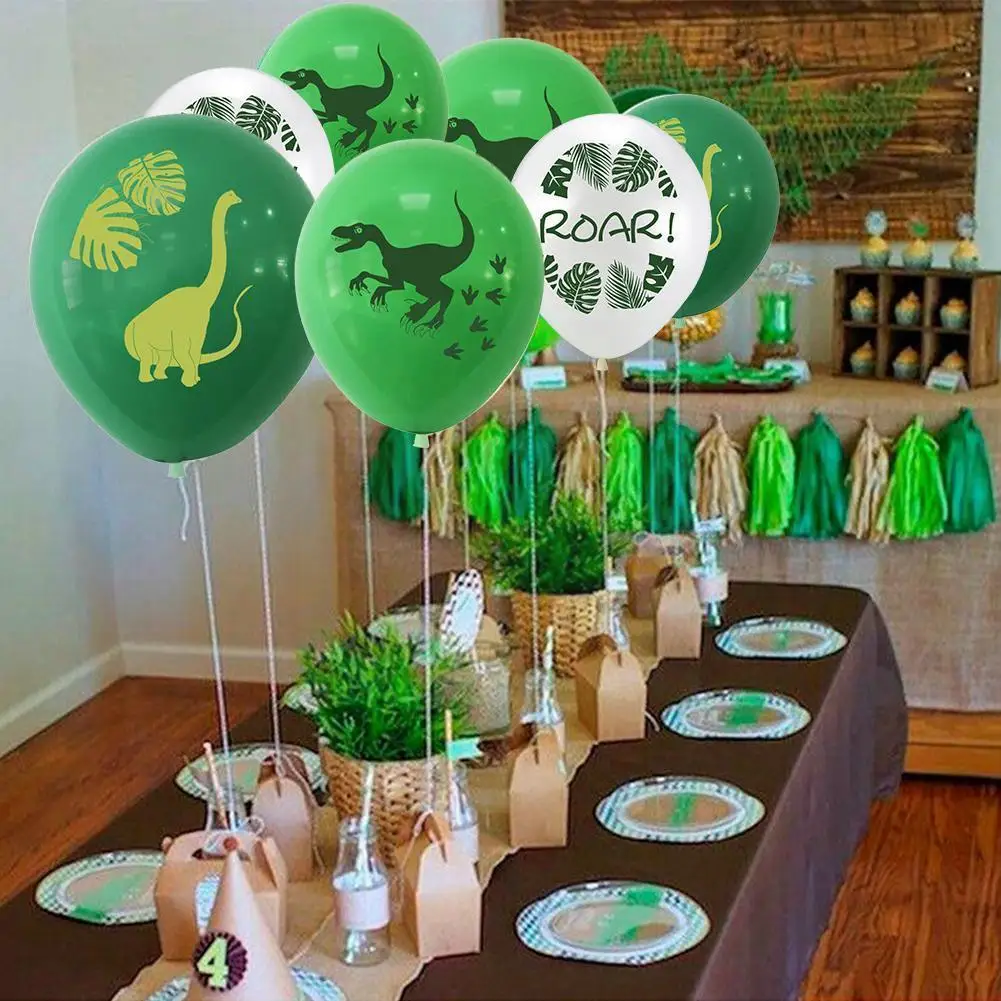 

12inch Dinosaur Confetti Latex Balloons Jungle Wild Decorations Globos Birthday Air Shower Animal Baby Balloon Party Balls W0b2