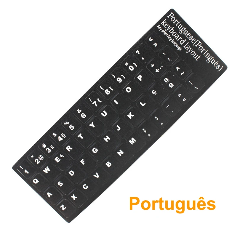 Portuguese Русский Французский Английский Арабский испанский португальский Клавиатура Наклейка s буква Алфавит макет Обложка Наклейка для ноутбука Настольный ПК - Цвет: Portuguese
