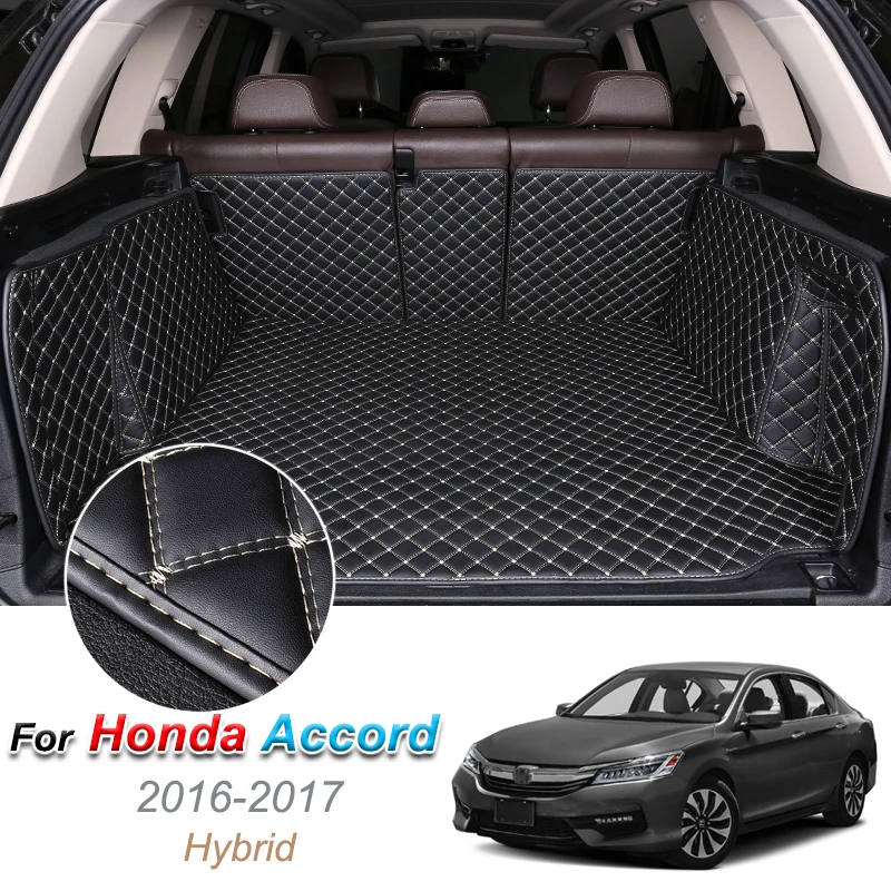 

Custom Leather Car Trunk Mats for Honda Accord 2016 2017 Hybrid Rear Trunk Floor Mat Tray Carpet Cargo Liner Car Accessories