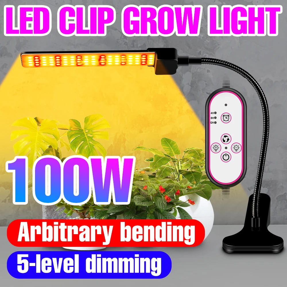 

12V Full Spectrum Phytolamp LED Grow Light Flexible Plant Lighting Bulb 100W 200W 300W 400W Fitolampy Seedlings Flower Grow Tent