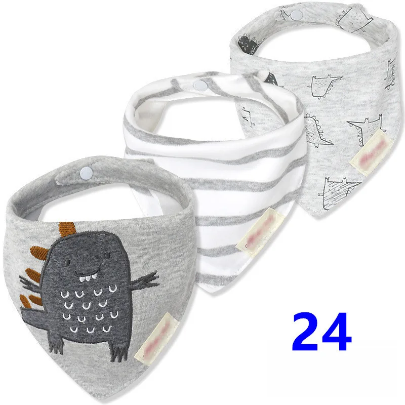 3pcs Organic Cotton Baby Scarf Muslin Burp Cloth Bandana Bibs Newborn Baby Boy Infant Girl Toddler Winter Scarf Waterproof Bib